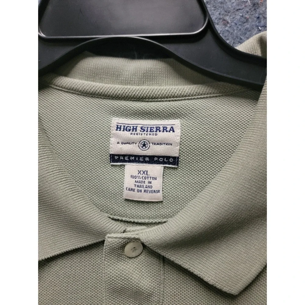 High Sierra Moss Green Polo Short Sleeve‎ 2XL